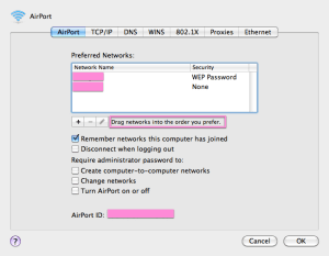 בחירת רשת אלחוטית מועדפת