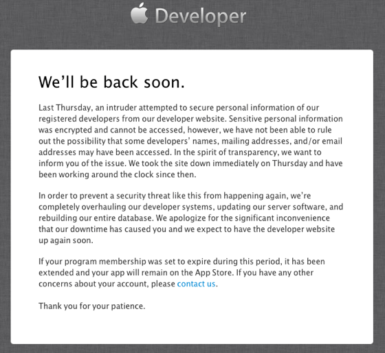 אתר המפתחים Appledevdown