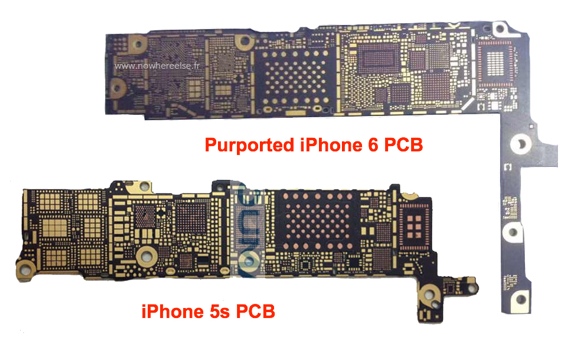 IPhone 6 vs iPhone 5s PCB