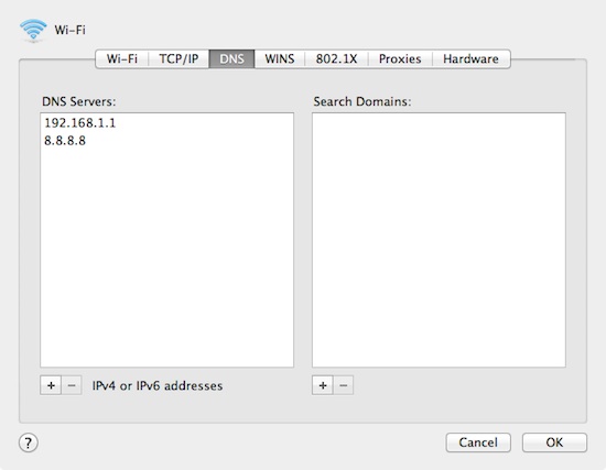 Dns maosx