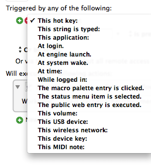 KeyboardMaestro Triggers