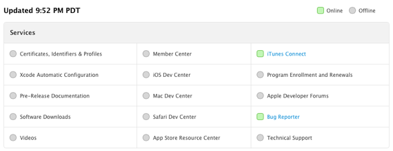Systemstatusappledev
